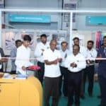 Amsak Cranes’ stall  inaugurated by Mr. V. Muthuvelayudham at ACMEE 2023.
