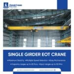 AMSAK Successfully Installs Cutting-Edge Single Girder EOT Crane, Ushering in a New Era of Productivity and Convenience
