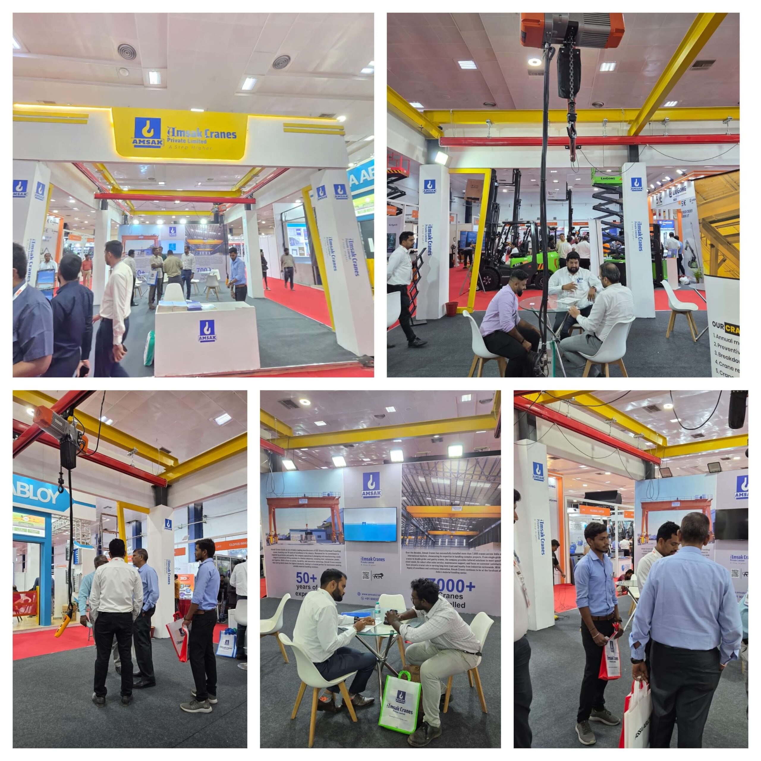 Amsak Cranes LOGMAT 2025 Day 1 - Stall L01 heavy-duty crane demo