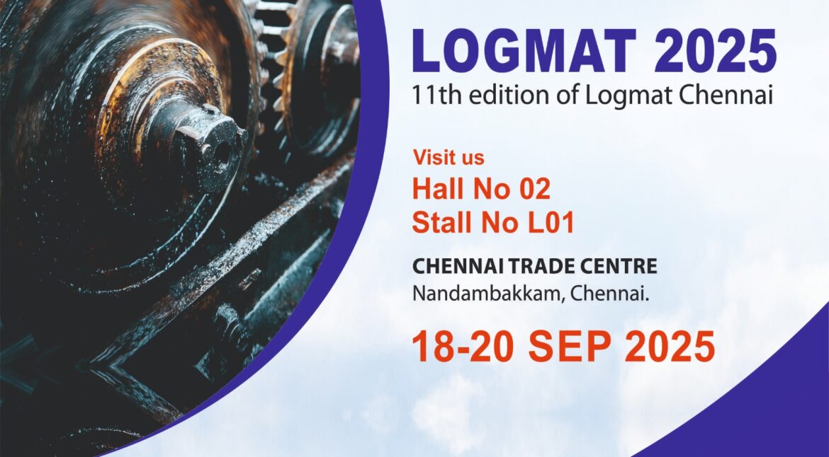 Amsak Cranes at LOGMAT 2025 Stall L01 showcasing industrial cranes