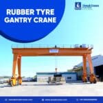 Rubber Tyre Gantry Crane operating in a busy container yard