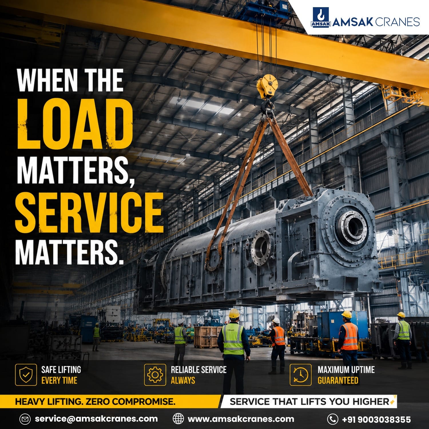 EOT Crane Maintenance Services for paper mills and industrial material handling equipment