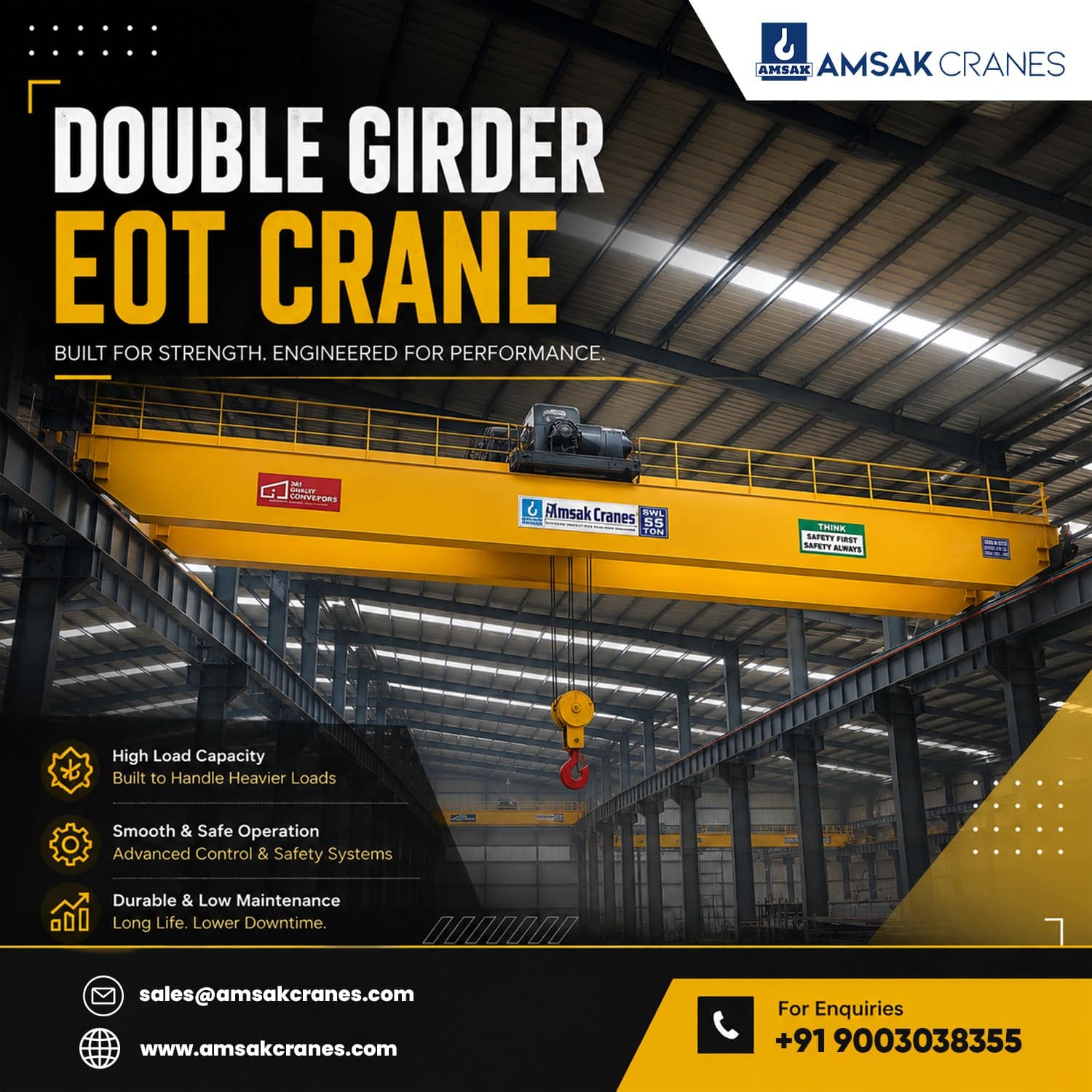 Double Girder EOT Crane by Amsak Cranes